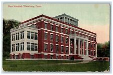 1915 Exterior View New Hospital Building Waterbury Connecticut Vintage Postcard picture