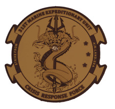 MARINE CORPS 31ST MEU TAN HOOK & LOOP PVC PATCH picture
