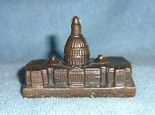 Vintage 1940's US Capitol Building Washington DC Brass Souvenir picture