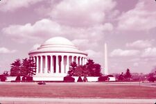 1963 Thomas Jefferson Memorial Washington DC Red Hue Vintage 35mm Photo Slide picture