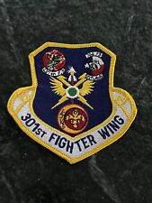 USAF 301ST TACTICAL FIGHTER WING GAGGLE PATCH 80s Rare Vtg Squadron Outlaws picture
