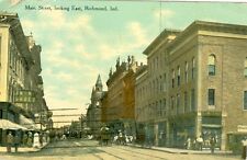 Richmond, IN N & N Shoes and 5 & 10c Store on Main Street looking East 1911 picture