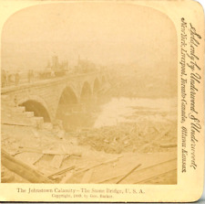 PENNSYLVANIA, Johnstown Calamity, The Stone Bridge c.1889--Stereoview G43 picture