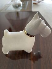 Vintage Avon Scottie Dog Milk Glass Perfume Bottle Decanter Scottish Terrier 3.5 picture