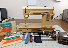 STRONG SINGER 404 Gear Drive Sewing Machine - SERVICED - Leather, Denim, Canvas picture