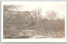 Paynesville Minnesota~Closeup of Bridge Section~Crow River Falls~RPPC c1916 PC picture