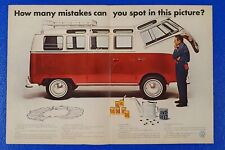 1967 VOLKSWAGEN BUS 2 PAGE ORIGINAL PRINT AD 11