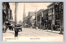 Steubenville OH-Ohio, Main Business Section, Antique Souvenir Vintage Postcard picture