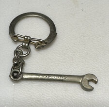 Vintage Miniature Metal Novelty Wrench Tool Mechanic Keychain Key Ring Chain picture
