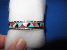 Stunning ZUNI Silver Carved Turquoise Bracelet Hand Carved Bench Made Kallestewa picture