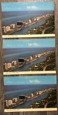 LOT Of 3 VIEW MIAMI BEACH FL Florida Vintage Unused POSTCARDS picture