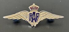 Large RAF Royal Air Force Pilot Uniform Wings Enamel Gold Metal 3 3/8