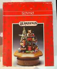 1987 Schmid Christmas Wooden Music Box picture
