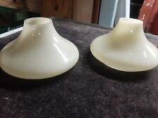 2 Antique 20s Art Deco Custard Glass Wall Sconce/Chandelier Slip Shades picture