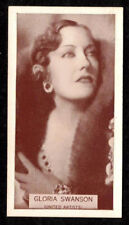 GLORIA SWANSON CARD VINTAGE 1930s WILLS PHOTO CARD picture