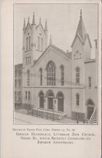 Brooklyn Eagle: #67 German Lutheran Church Henry St. - New York vintage Postcard picture