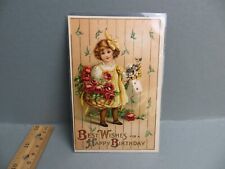 1913 embossed Birthday card. picture