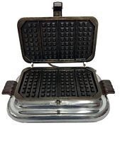 Vintage General Electric GE I49G37 Bakelite Chrome Waffle Iron w/sandwich plates picture