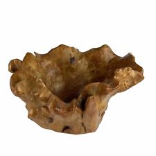 Natural hand Carved Knotted Wood Root Vessel Container Bowl Puerto Rican picture
