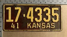 1941 Kansas license plate 17-4335 YOM DMV Bourbon thats BIRD POO isnt it 14590 picture