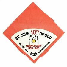 1965 St. John of God 10 Anniv. Troop 494 Chicago, IL Neckerchief Boy Scouts BSA picture