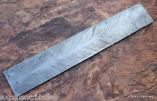 jnr304 CUSTOM DAMASCUS STEEL BILLET BLANK BLADE 12 Inches FEATHER PATTERN picture
