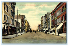 c1910s Jefferson St. Looking West Burlington, Iowa IA Unposted Postcard picture