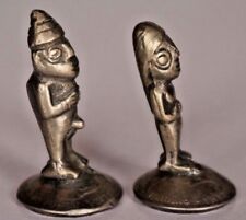 Peruvian Miniatures of Pachapapa and Pachamama carved in silver. picture