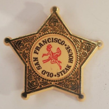Vintage Old San Francisco Steak House Five Point Star Badge Pinback picture