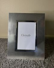 Christofle Paris Honeycomb Texture Mirrored Effect Silver Picture Frame 4”x6” picture