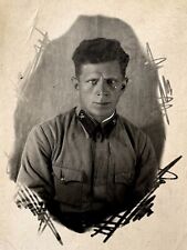 1930s Brutal Handsome Man Soldier Military Young Guy Photo Snapshot Portrait picture