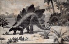 Chicago Natural History Museum Armored Dinosaur Stegosaurus ILLINOIS POSTCARD D6 picture