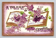 Greetings Lilacs Embossed Gold P.UN. (Z207) picture