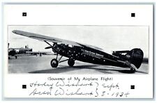 NL 6870 Ace High Airplane Postcard High Flying Service 1934 Posted Vintage picture