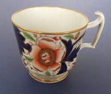 Antique John Rose Coalport Imari Demitasse Cup(s) - Cobalt & Salmon Floral 324 picture