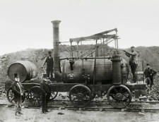 Steam Locomotive Wylam Dilly, 1867 Train Old Photo picture