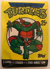 1989 Topps Teenage Mutant Ninja Turtles Sealed (Raphael) Wax PACK, 5 Cards picture