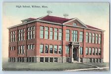 c1910's High School Building Entrance Dirt Road View Willmar Minnesota Postcard picture