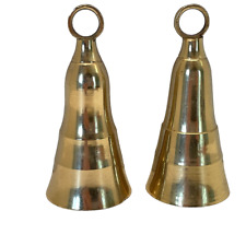 Vintage Pair of Brass Bells Made in India picture
