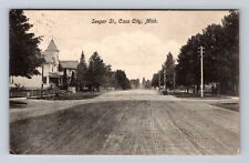 Cass City MI-Michigan, Seegar St, Antique, Souvenir, Vintage c1909 Postcard picture
