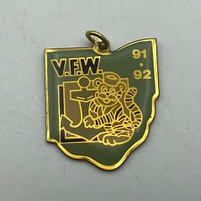 1991-92 Vintage VFW Medal FOB Charm Pendant Tiger Sailors Cap Anchor Unsure H4 picture