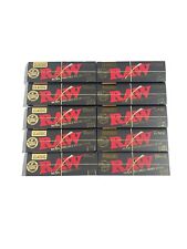 10x RAW Black Classic 1 1/4 Sz Natural Unrefined Rolling Papers TEXAS SHIPPED 🔥 picture