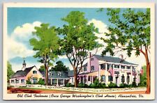 Alexandria Virginia~Old Club Teahouse Bldg Exterior View~Vintage Linen Postcard picture