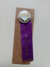 Vintage Purple Honor Award Ribbon Button/Pin USED SEE PHOTOS picture