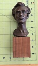 Vintage Abraham Lincoln Bronze Bust, Alva Museum Sculpture, Leonard Volk Replica picture