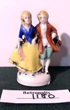 Vintage Porcelain Colonial Couple Figurine Dandy Man Red Jacket Germany picture
