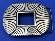 vintage Solid Pewter wide rare openwork Billy Budde Company belt buckle picture