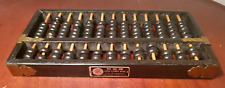 Vintage Chinese Lotus-Flower Brand Wood & Brass Abacus 13 Rows 91 beads  picture