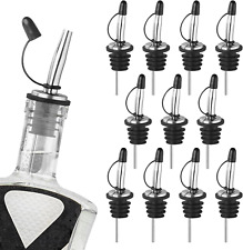 Ohtomber 12PCS Stainless Steel Liquor Pour Spouts with Dust Caps for Bottles picture