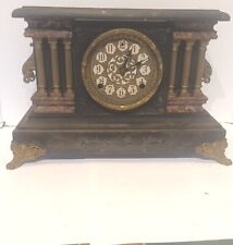 Sessions Wooden Mantle 6 Pillar Clock For Repair, Restoration or Parts Antique  picture